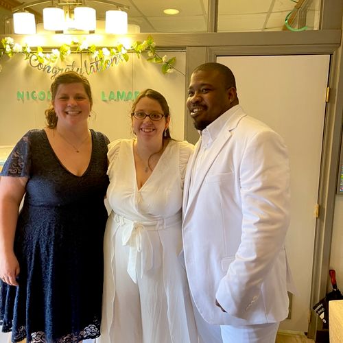 Meagan was an absolute joy to officiate our weddin