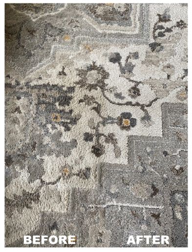 White/Gray Rug Restoration