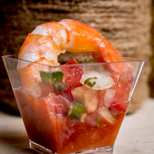 Jumbo Shrimp with Tequila/Pico Cocktail Sauce