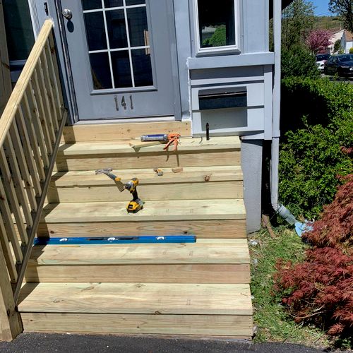Had my outdoor front porch steps(5steps) replaceme