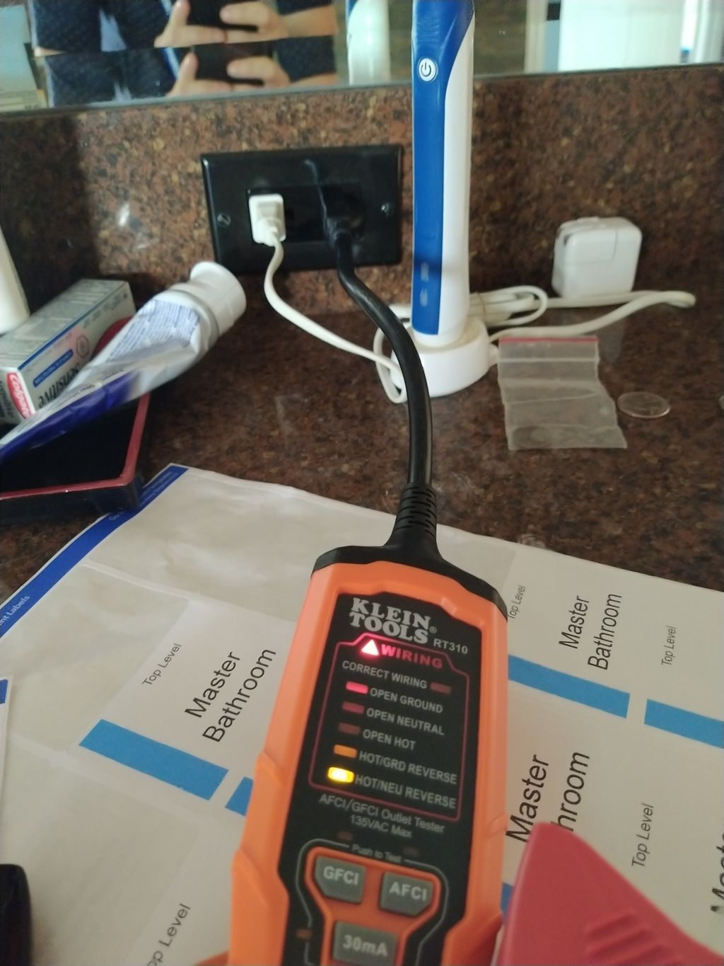 This outlet was in use with no apparent problems, 
