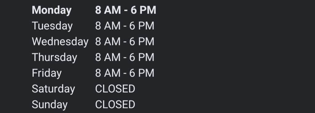 This is hours of operation 
