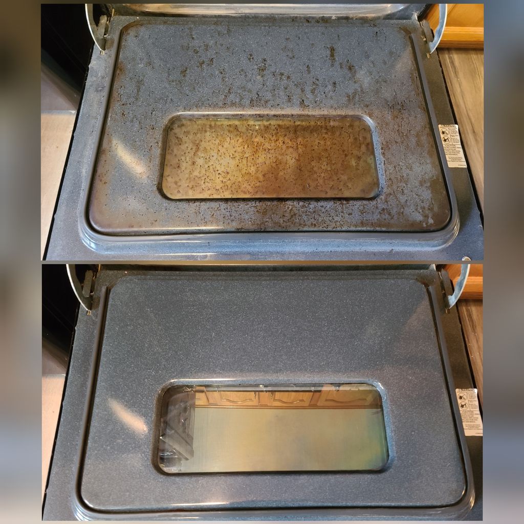 Before & After inside of oven door