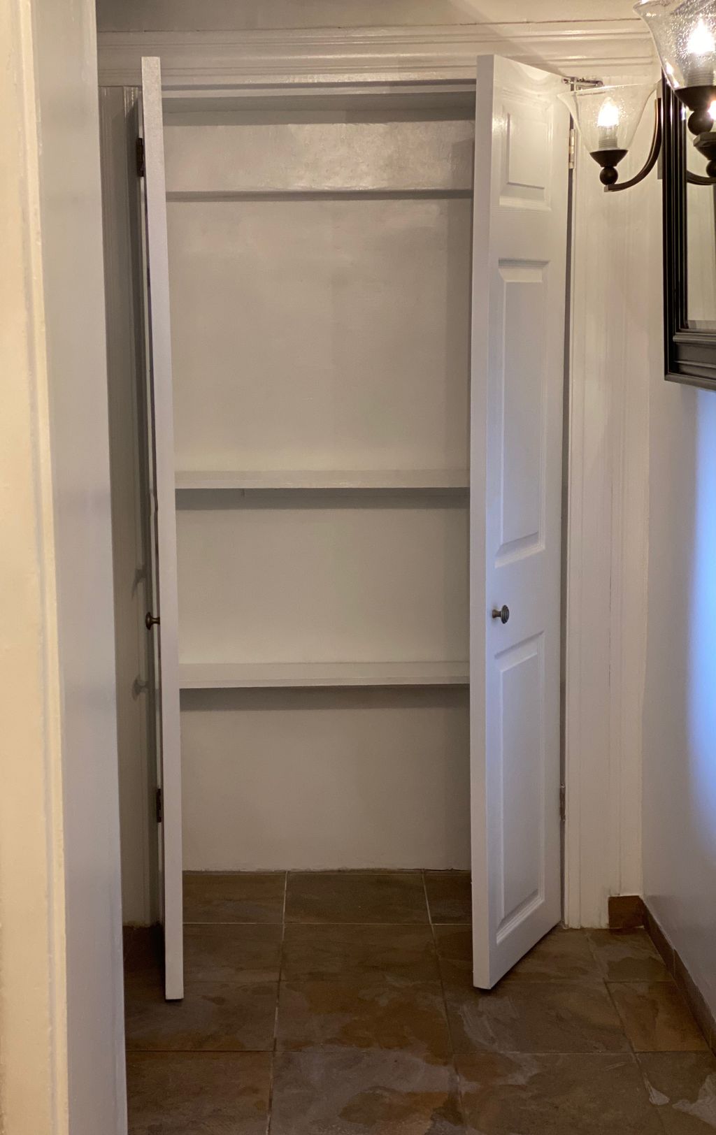 New Storage Closet painted with Semi-Gloss Chantil