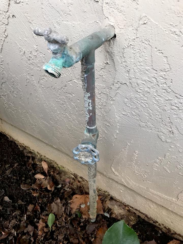 Hose bib before
