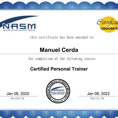 Updated certification