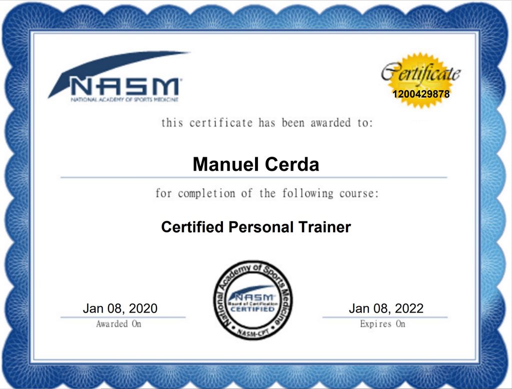 Updated certification