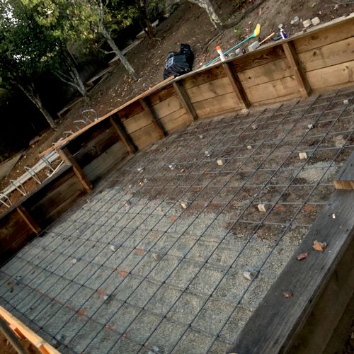 This was a concrete pad constructed for the purpos