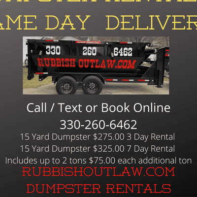 Avatar for RUBBISH OUTLAW DUMPSTER RENTAL & JUNK REMOVAL