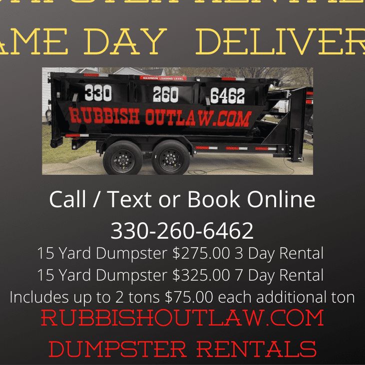 RUBBISH OUTLAW DUMPSTER RENTAL & JUNK REMOVAL