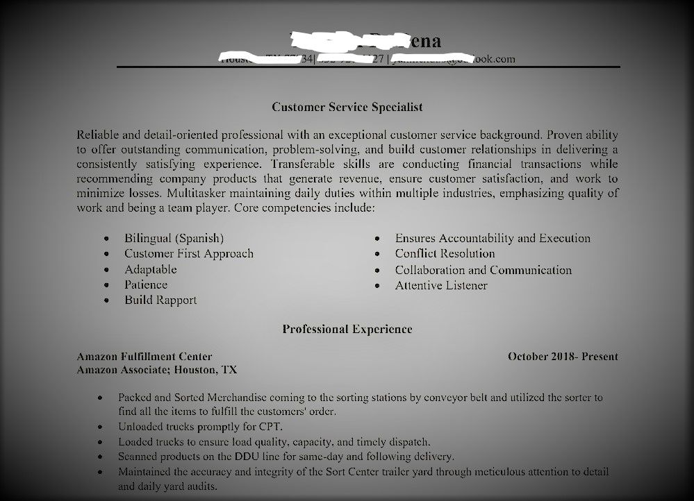 ENTRY LEVEL RESUME- COLLEGE STUDENT