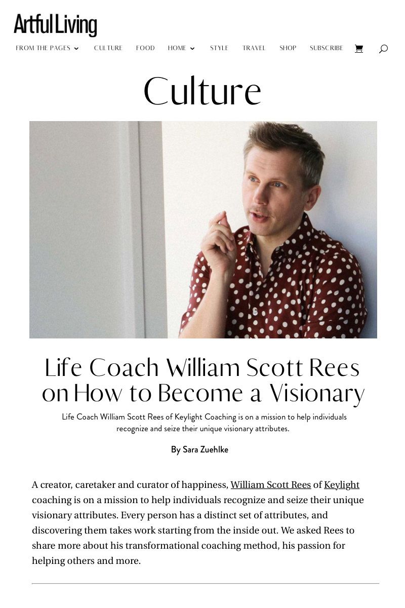 Q+A with Artful Living magazine.