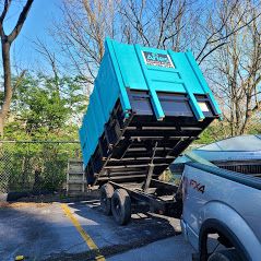 Our handy Dump Trailer speeds things up for quick 