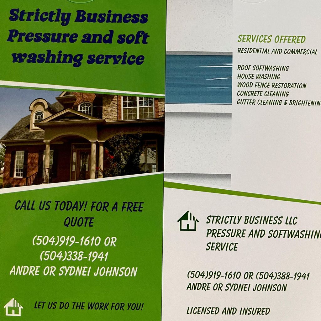 Strictly Business Pressure and softwashing