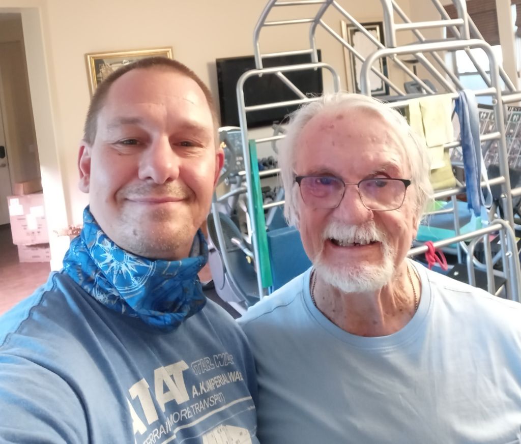 85 yr old client. Love this guy!
