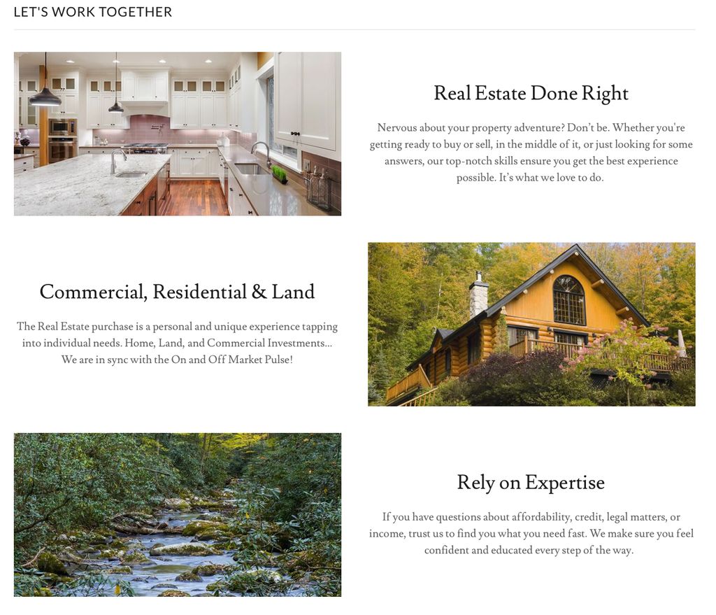 Website - Home (lower half)