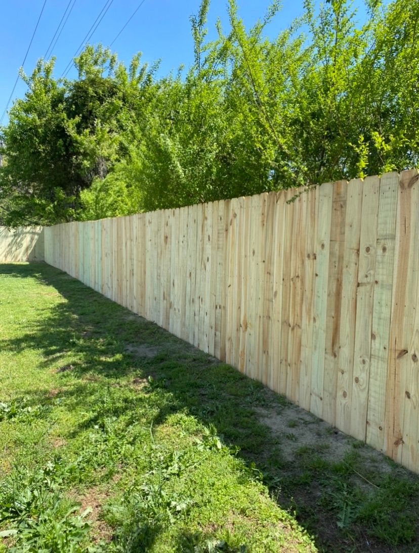 Removed chain-link fence and installed new privacy