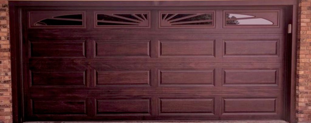 Long Panel with SunBurst widow designs and Mahogan