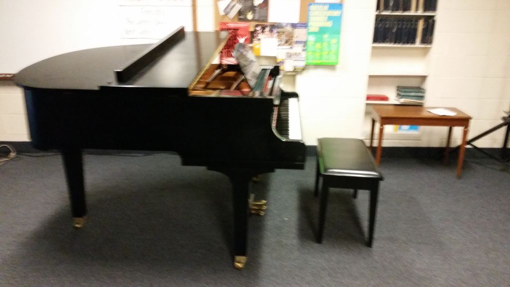 Baby grand piano studio