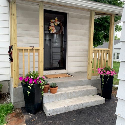 Leonard did an amazing job on our new front porch 