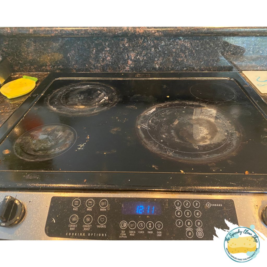 Stove Top Cleaning - Before