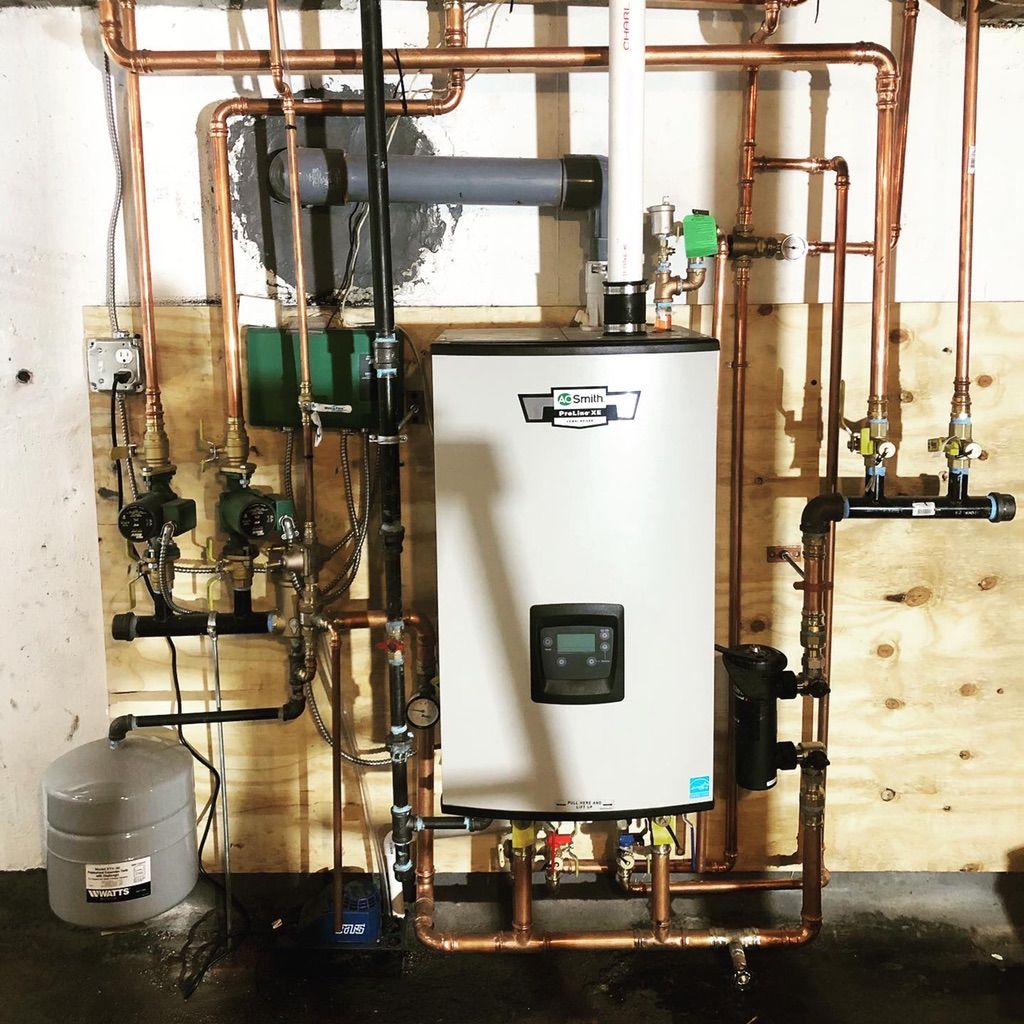 AO Smith Combi natural gas boiler after photo (oil