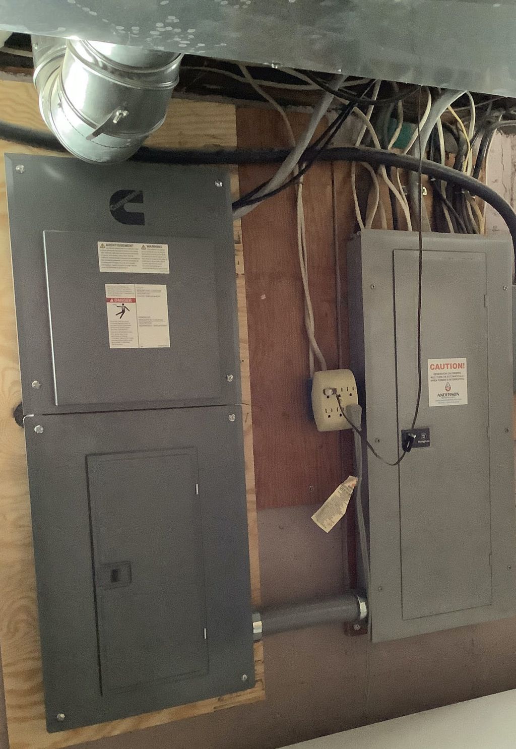Generator transfer panel