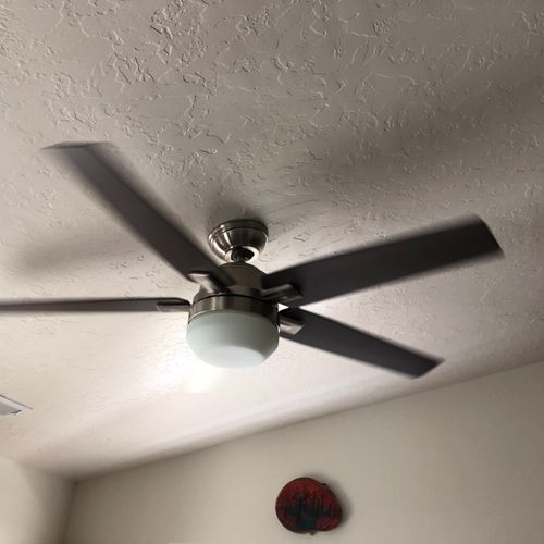 These gentlemen put in a ceiling fan did an awesom