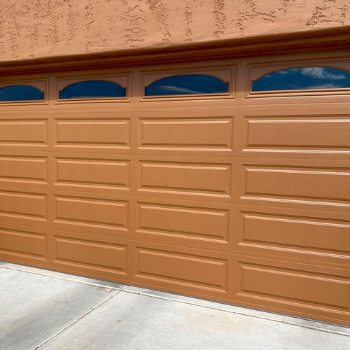 They did a great job! Painted my garage door. I wo
