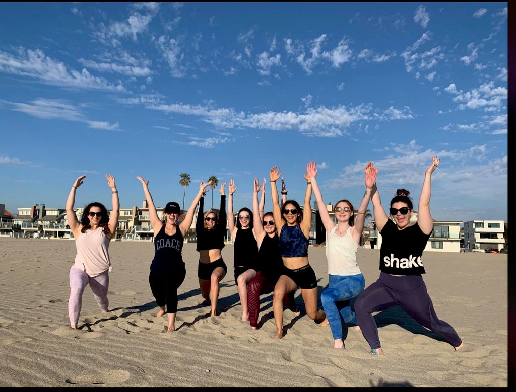 Bachelorette Yoga at the Beach. 
Birthday Yoga by 