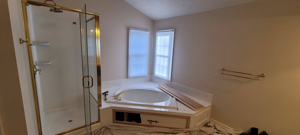 before picture. we removed soaking tub and shower,