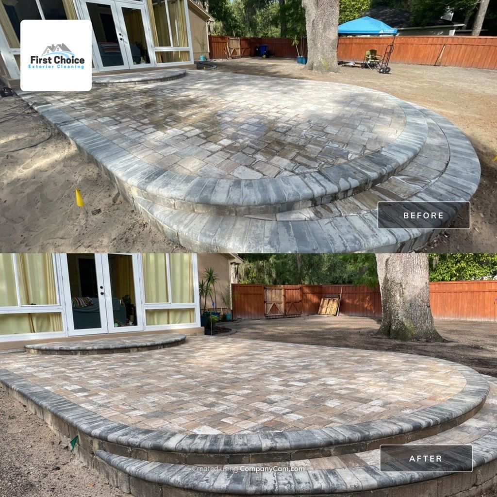 Sealing to protect this new paver patio.