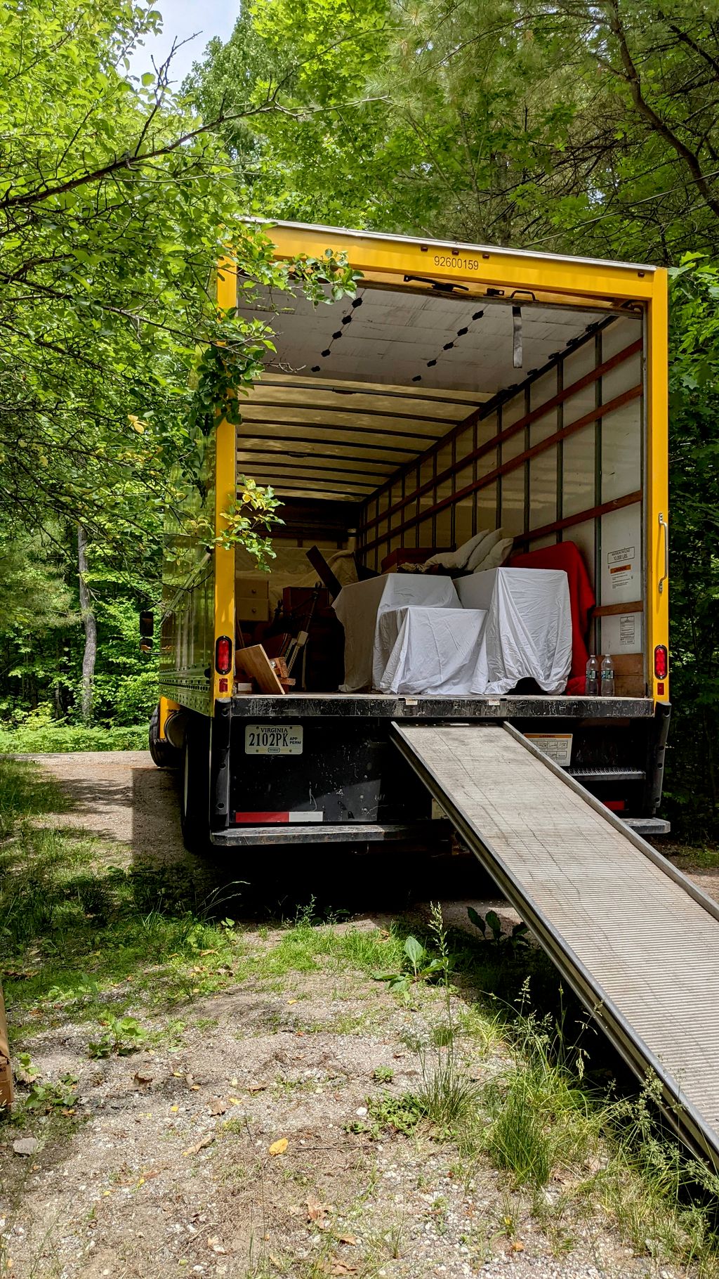 Safely loaded furniture ready for it's move to a n