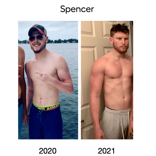 Spencer’s transformation training with me