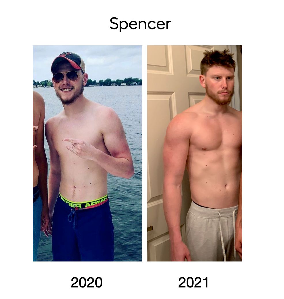 Spencer’s transformation training with me