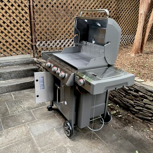 I got a grill assembled and installed and he did a