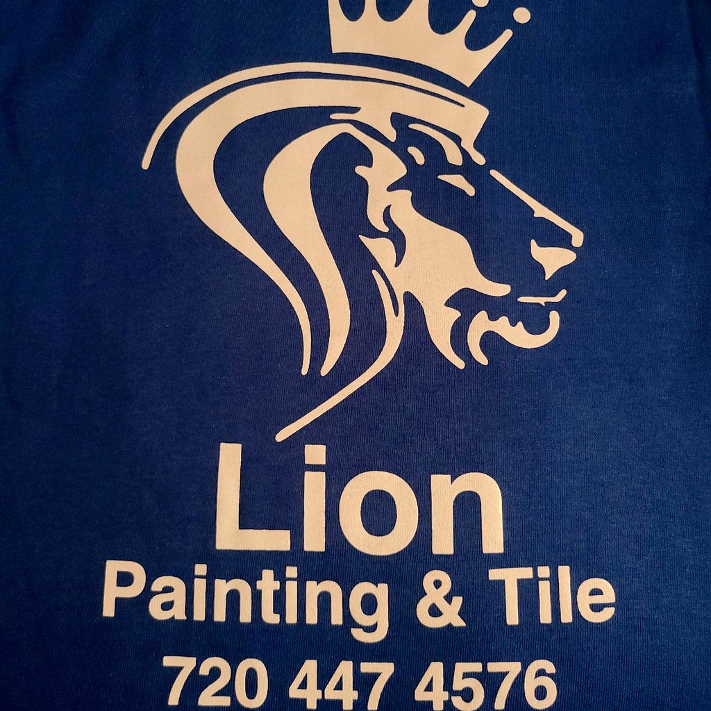 lion painting and tile
