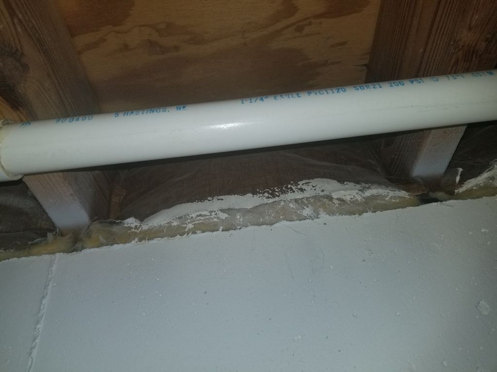 Drain line after treatment