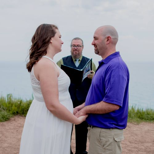 Thank you so much for officiating our wedding!  We