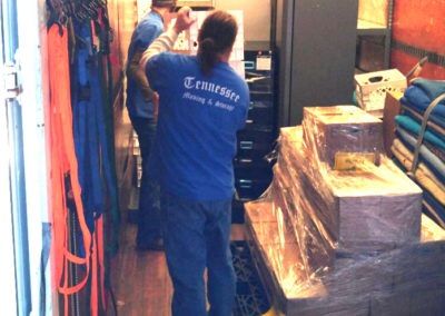 Our employees ensuring the cargo’s safety and a su