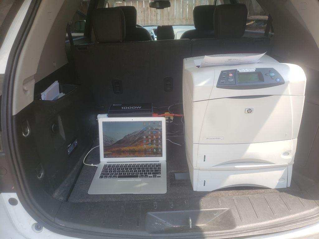 Mobile printer installation.