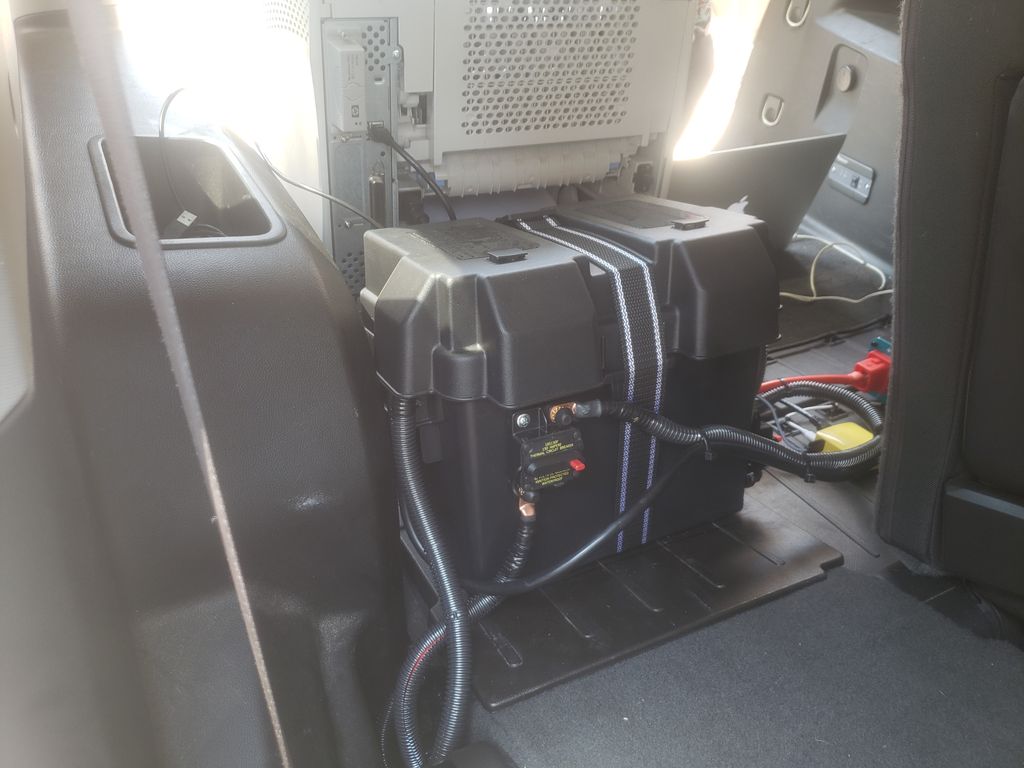 Battery box and breaker for mobile printer install