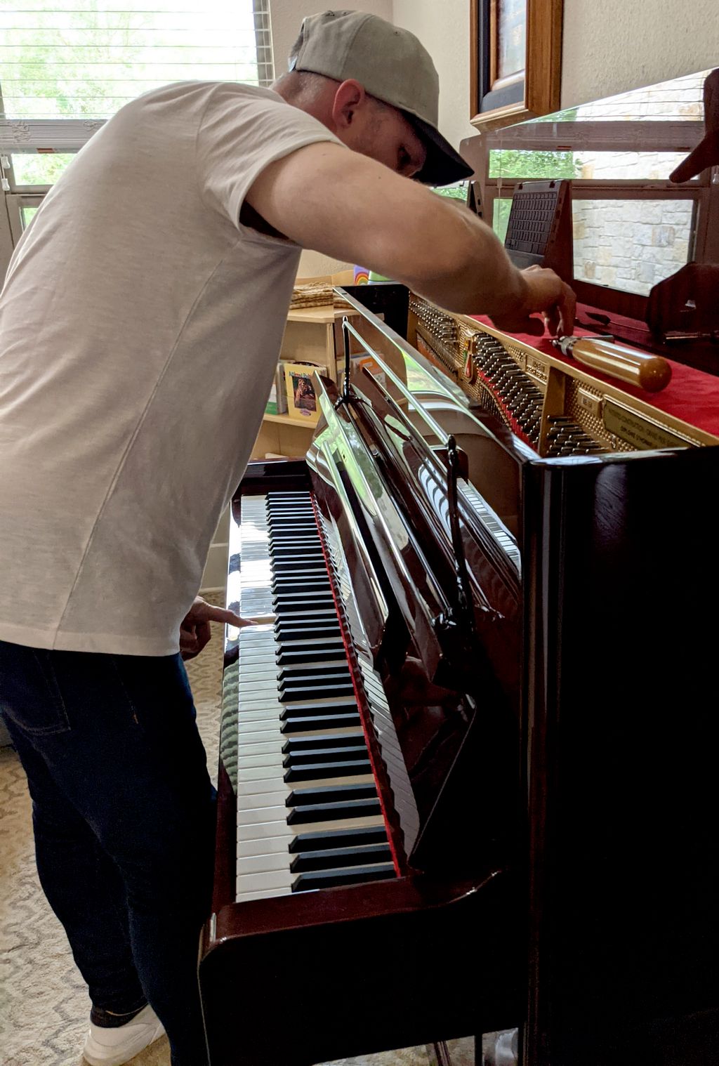 Getting this lovely upright's sound tuned in for p