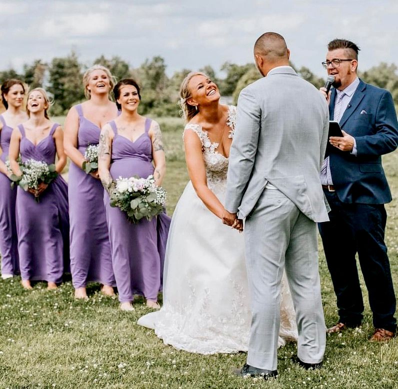 I love adding a little laughter to the big day…