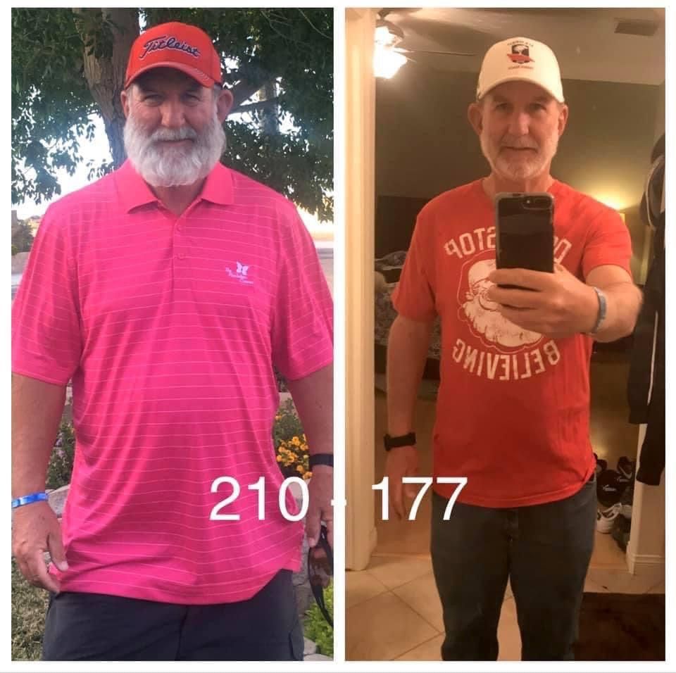 David achieved his healthiest weight in 2 months o