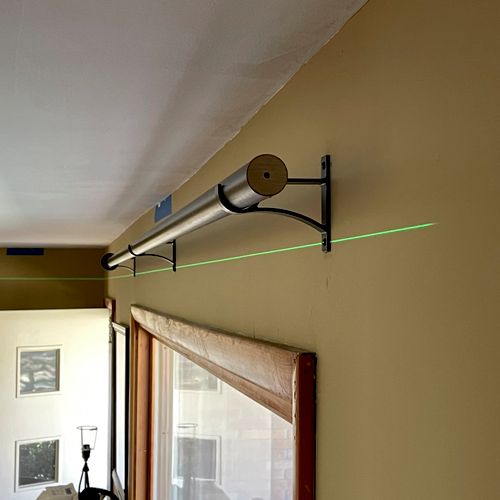 laser level for all hanging projects 