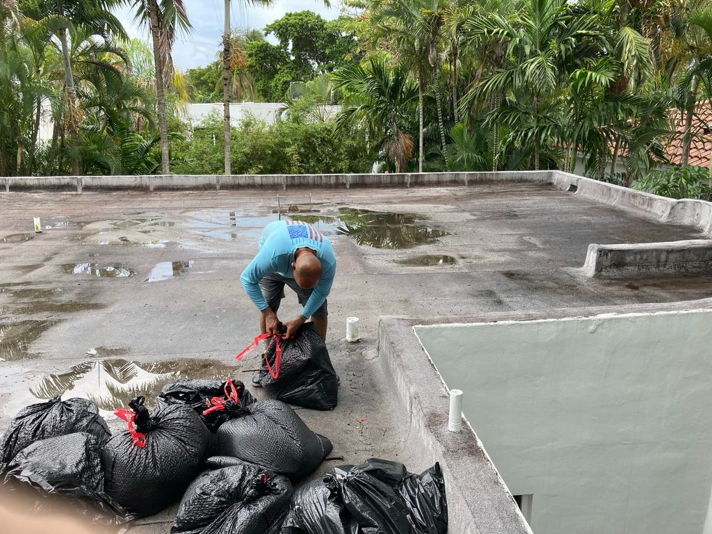 Straight pressure miami cleaned my flat roof, two 