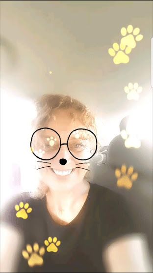 It's me with funny paw decorations