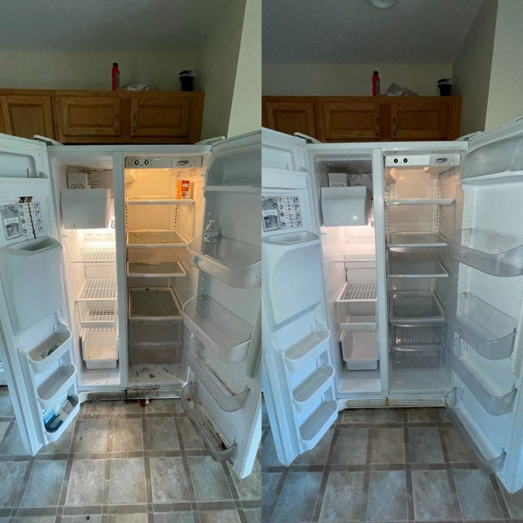 Fridge Cleaning! (Before and after) 
