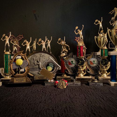 Hardwork and dedication! My trophies from ages 14-